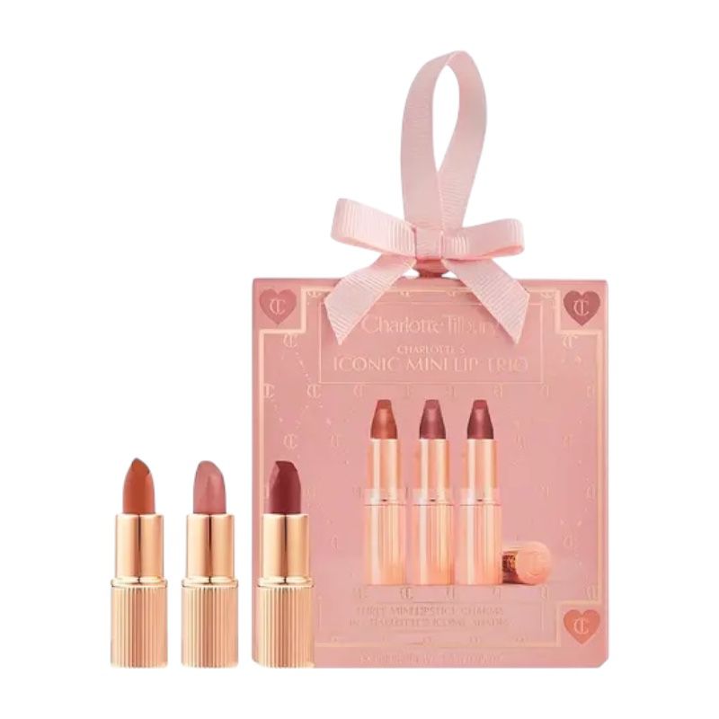 Charlotte Tilbury Iconic Mini Lip Trio – travel-friendly mini lipstick set featuring three best-selling shades for smooth, long-lasting, and flawless lips, available online in Pakistan