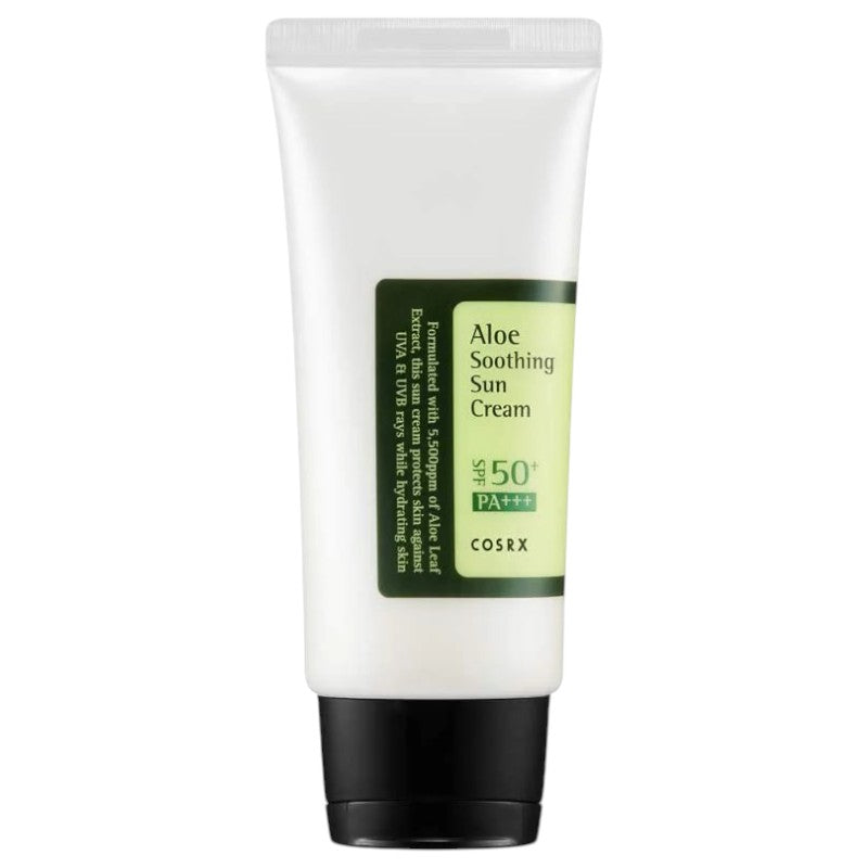 Cosrx Aloe Soothing Sun Cream SPF 50+ PA+++ – lightweight Korean sunscreen with aloe vera for UV protection and hydration in Pakistan