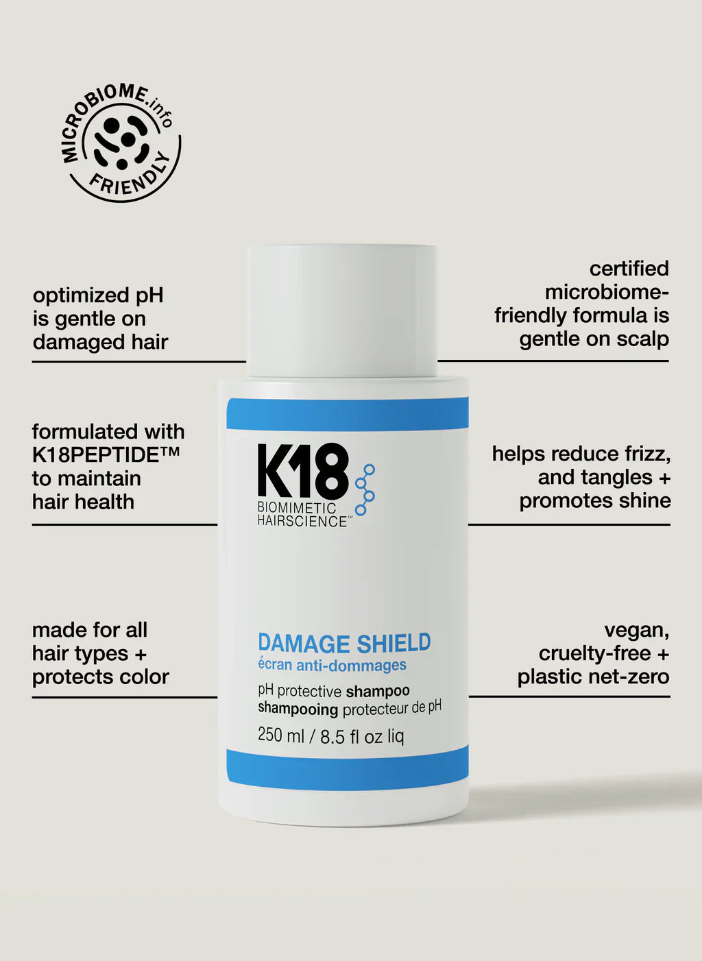 K18 | DAMAGE SHIELD pH protective shampoo