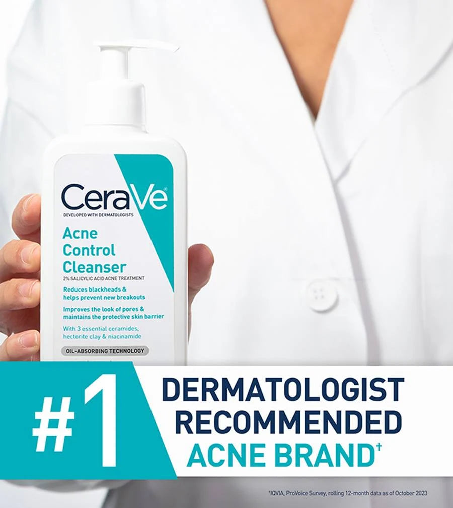 CeraVe | Acne Control Cleanser (Salicylic Acid) | acne-targeted