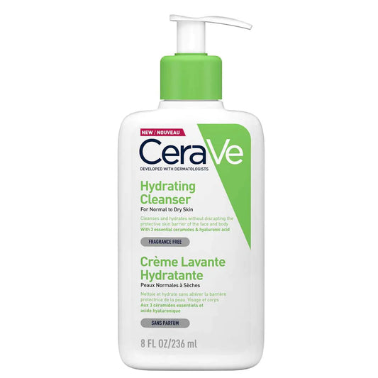 Buy CeraVe Hydrating Facial Cleanser 236ml at best price in Pakistan – gentle daily cleanser with ceramides and hyaluronic acid for normal to dry skin, available online
