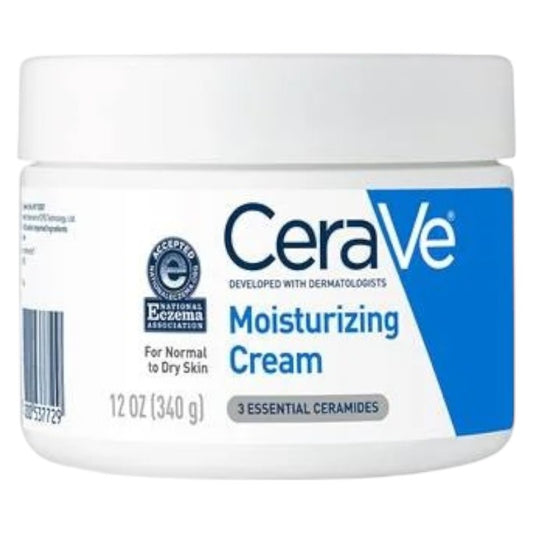Buy CeraVe Moisturizing Cream 340g at best price in Pakistan – rich moisturizing cream with hyaluronic acid and ceramides for dry to very dry skin, available online
