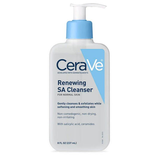 Buy CeraVe Renewing SA Cleanser at best price in Pakistan – gentle salicylic acid cleanser that smooths rough skin texture, available online
