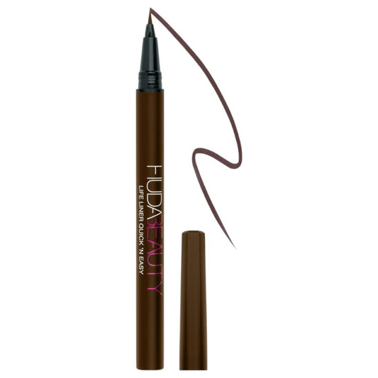 Huda Beauty Life Liner Quick N Easy Brown – long-lasting, smudge-proof brown eyebrow pencil for natural, defined brows, easy application, available online in Pakistan
