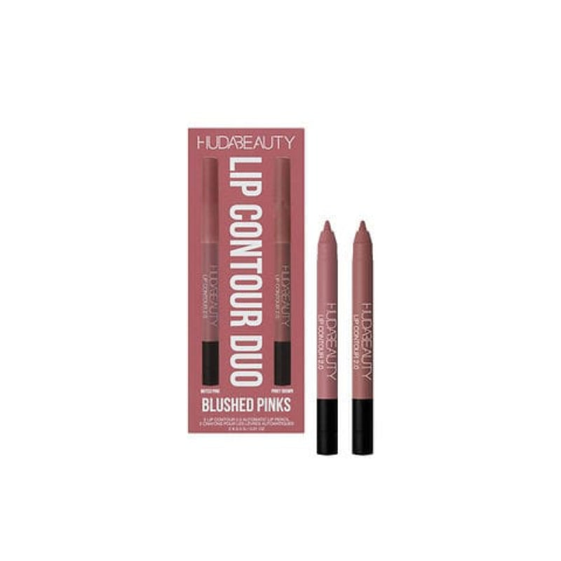 Huda Beauty Lip Contour Liner Mini Duo – travel-friendly dual lip liner set for precise definition and long-lasting wear, smooth application, available online in Pakistan
