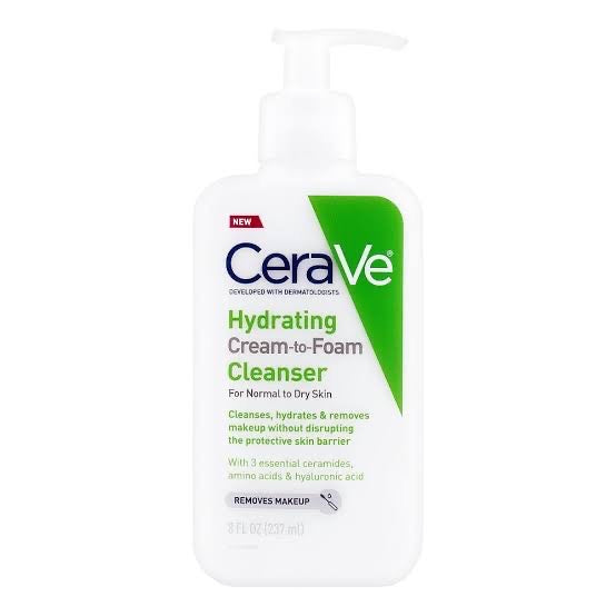 Buy CeraVe Hydrating Cream to Foam Cleanser 237ml at best price in Pakistan – gentle foaming cleanser that removes impurities without stripping skin, available online
