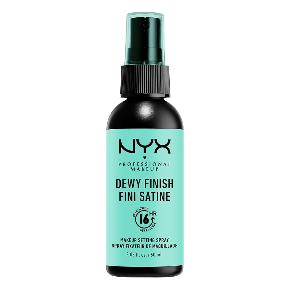 NYX Dewy Finish Setting Spray – hydrating, long-lasting setting spray for radiant, dewy makeup finish, lightweight formula for all-day wear, available online in Pakistan
