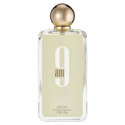 "Buy Afnan 9AM Eau De Parfum For Women 100ml in Pakistan – sweet and floral long-lasting fragrance perfect for everyday feminine elegance and confident wear."