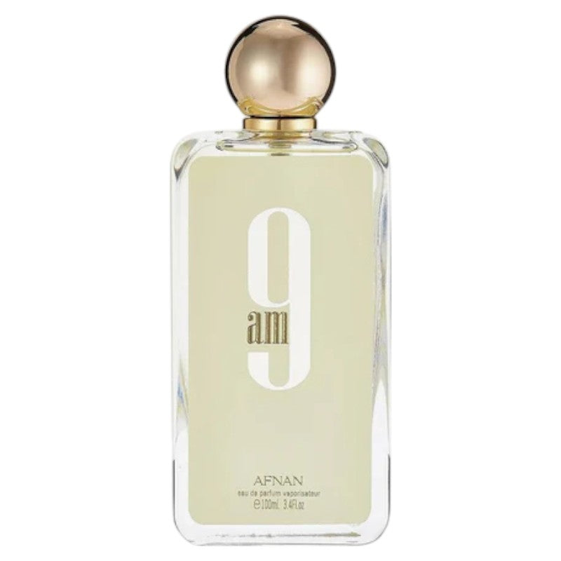 "Buy Afnan 9AM Eau De Parfum For Women 100ml in Pakistan – sweet and floral long-lasting fragrance perfect for everyday feminine elegance and confident wear."