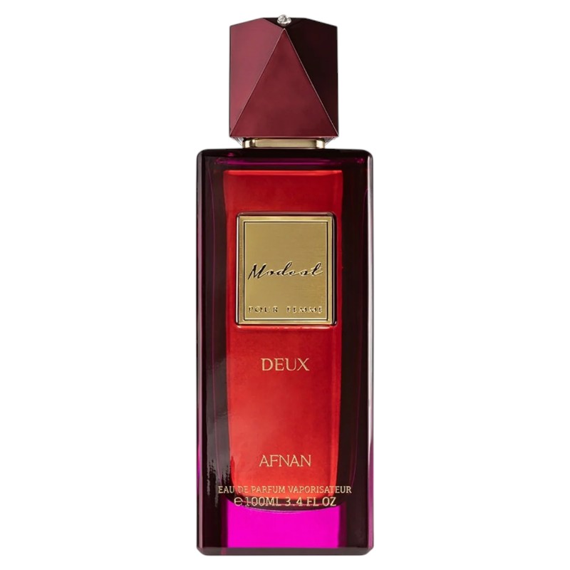 "Buy Afnan Modest Pour Femme DUEX Eau De Parfum 100ml for women in Pakistan – long-lasting floral fruity fragrance with elegant and feminine notes."
