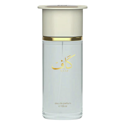 "Ahmed Al Maghribi Kaaf Eau De Parfum 100ml – long-lasting unisex Arabian fragrance with woody and musky notes available in Pakistan."