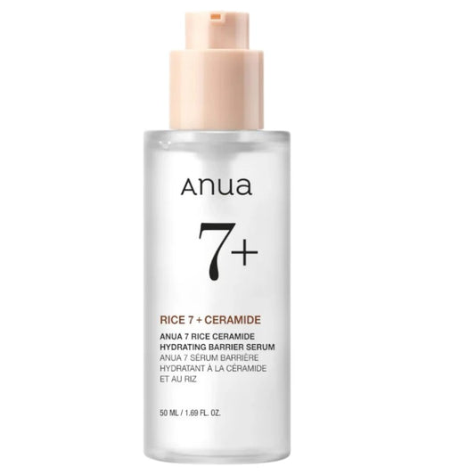 Authentic Anua 7 Rice Ceramide Hydrating Barrier Serum available online in Pakistan at Makeup by Unzilay – original Korean skincare serum with rice and ceramides for deep hydration, skin barrier repair, and sensitive skin care with cash on delivery nationwide.
