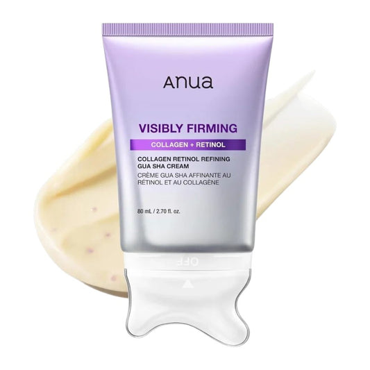 “Anua Collagen Retinol Refining Gua Sha Cream – retinol and collagen neck cream with built-in cooling gua sha roller for jawline and neck care available in Pakistan”