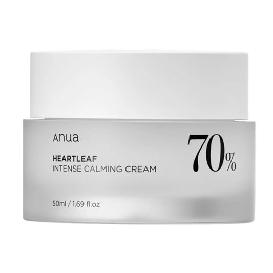 Authentic Anua Heartleaf 70% Intense Calming Cream available online in Pakistan at Makeup by Unzilay – original Korean soothing cream with 70% heartleaf extract for calming redness, sensitive skin care, and hydration with cash on delivery nationwide.
