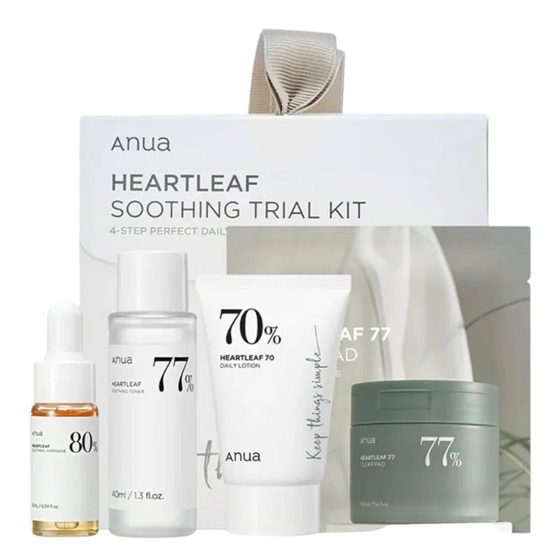 Authentic Anua Heartleaf Soothing Trial Kit available online in Pakistan at Makeup by Unzilay – original Korean skincare mini kit for calming, hydrating, and soothing sensitive skin with cash on delivery nationwide.
