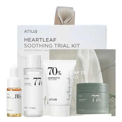 Authentic Anua Heartleaf Soothing Trial Kit available online in Pakistan at Makeup by Unzilay – original Korean skincare mini kit for calming, hydrating, and soothing sensitive skin with cash on delivery nationwide.
