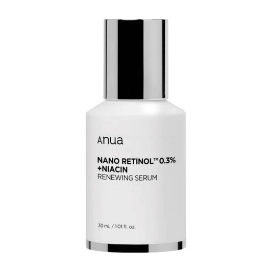 Authentic Anua Nano Retinol 0.3% + Niacin Renewing Serum available online in Pakistan at Makeup by Unzilay – original Korean serum with nano retinol and niacinamide for anti-aging, wrinkle reduction, and skin brightening with cash on delivery nationwide.
