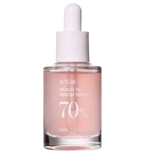 Authentic Anua Peach 70 Niacin Serum available online in Pakistan at Makeup by Unzilay – original Korean brightening serum with 70% peach extract and niacinamide for glowing skin, dark spot care, and hydration with cash on delivery nationwide.
