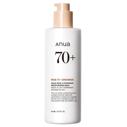 Authentic Anua Rice 70 Intensive Moisturizing Milk available online in Pakistan at Makeup by Unzilay – original Korean skincare lotion with 70% rice extract for deep hydration, nourishment, and glowing skin with cash on delivery nationwide.
