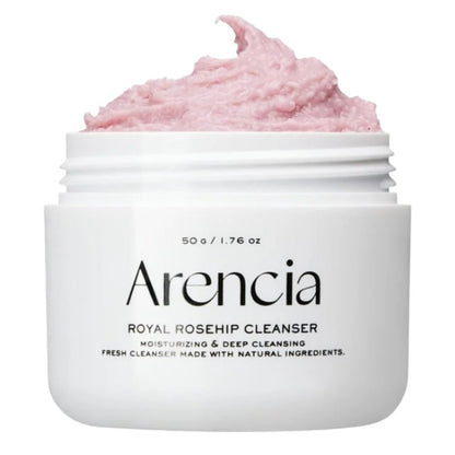 “Arencia Fresh Rosehip Rice Mochi Cleanser – gentle hydrating face wash with rosehip for glowing and smooth skin available in Pakistan”