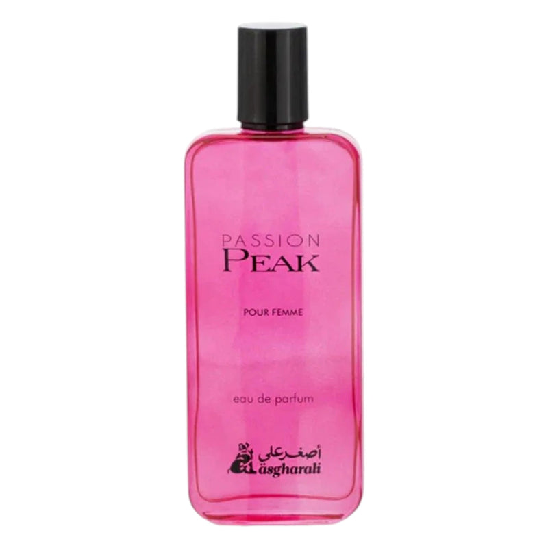 "Asgharali Passion Peak Pour Femme Eau De Parfum 100ml – long-lasting floral fruity luxury fragrance for women available in Pakistan."