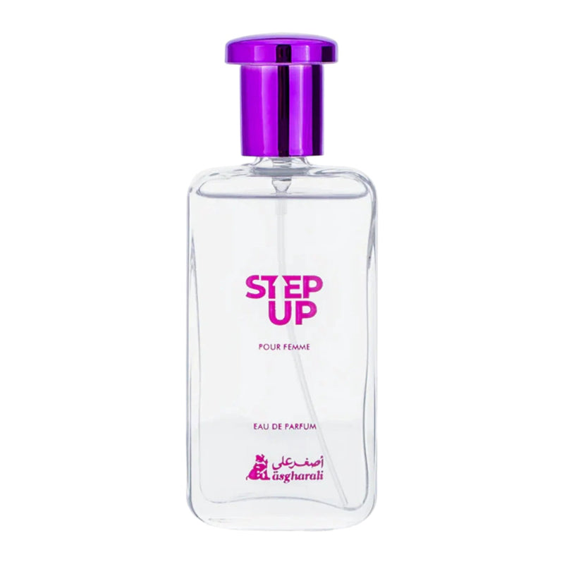 "Asgharali Step Up Pour Femme Eau De Parfum 50ml – long-lasting floral fruity fragrance for women available in Pakistan."