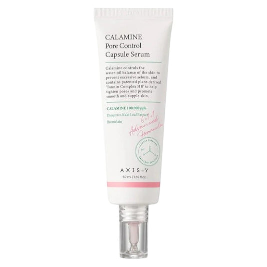 AXIS-Y Calamine Pore Control Capsule Serum – Korean serum with calamine for controlling oil, minimizing pores, soothing irritation, and promoting smooth matte skin in Pakistan
