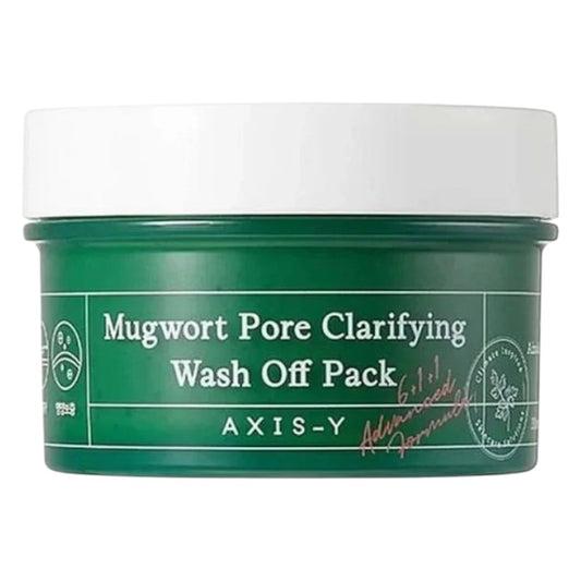 AXIS-Y Mugwort Pore Clarifying Wash Off Pack – Korean wash-off mask with mugwort for deep pore cleansing, reducing excess oil, soothing, and promoting clear glowing skin in Pakistan