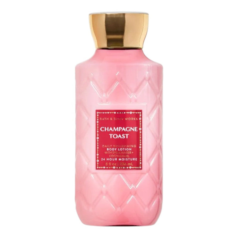 Bath & Body Works Champagne Toast Body Lotion 236ml – lightweight scented body lotion that helps keep skin soft, smooth, nourished and conditioned with the signature Champagne Toast fragrance, available in Pakistan