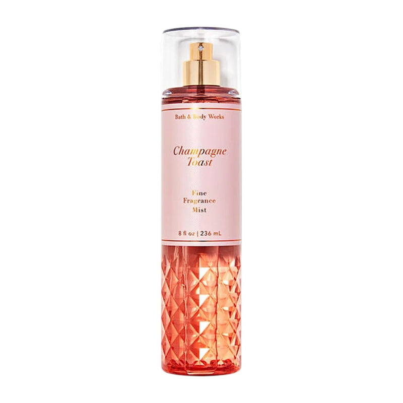 Bath & Body Works Champagne Toast Fine Fragrance Mist 236ml NEW – sweet and fruity body mist with bubbly champagne, sparkling berries and juicy tangerine fragrance, available in Pakistan
