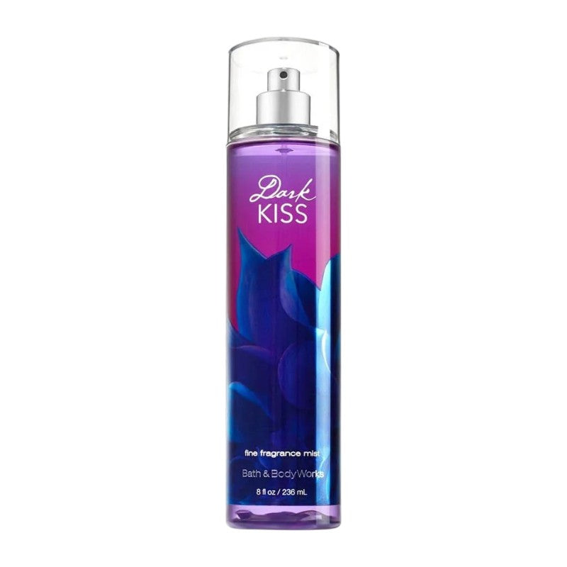 Bath & Body Works Dark Kiss Fine Fragrance Mist 236ml – sweet and seductive body and hair fragrance mist with black raspberry, burgundy rose, bergamot incense, dark vanilla bean and plum musk, available in Pakistan