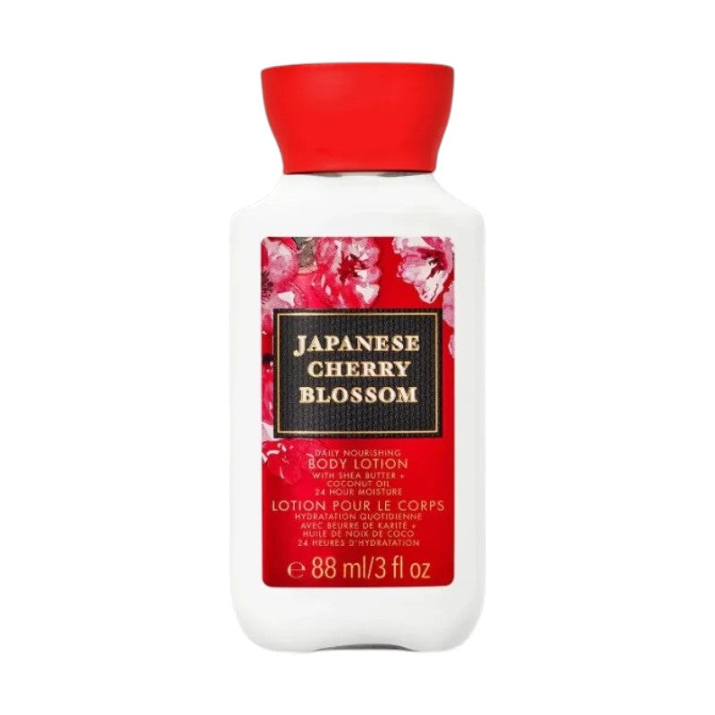 Bath & Body Works Japanese Cherry Blossom Body Lotion 236ml – lightweight moisturizing body lotion with shea butter, coconut oil and vitamin E, providing 24-hour moisture with Japanese cherry blossom, Asian pear, fresh mimosa petals, white jasmine and blushing sandalwood fragrance, available in Pakistan