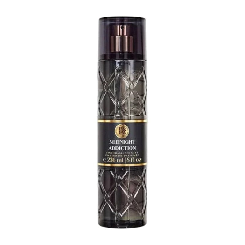 Bath & Body Works Midnight Addiction Fine Fragrance Mist 236ml – seductive fragrance body mist with ripe plum, rich almond flower and addictive coffee bean notes, offering a lightweight and layerable scent, available in Pakistan