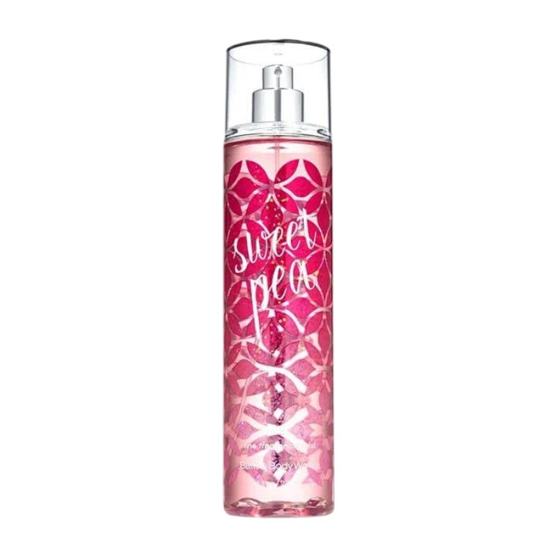 Bath & Body Works Sweet Pea Fine Fragrance Mist 236ml – light floral fragrance mist with sweet pea, watery pear, sheer freesia, luscious raspberry and soft musk for a fresh, sweet and cheerful scent, available in Pakistan