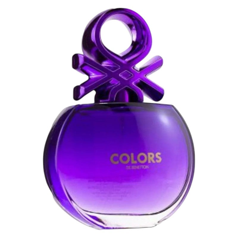 "Benetton Colors Woman Purple Eau De Toilette 80ml – long-lasting fresh floral fruity fragrance for women available in Pakistan."