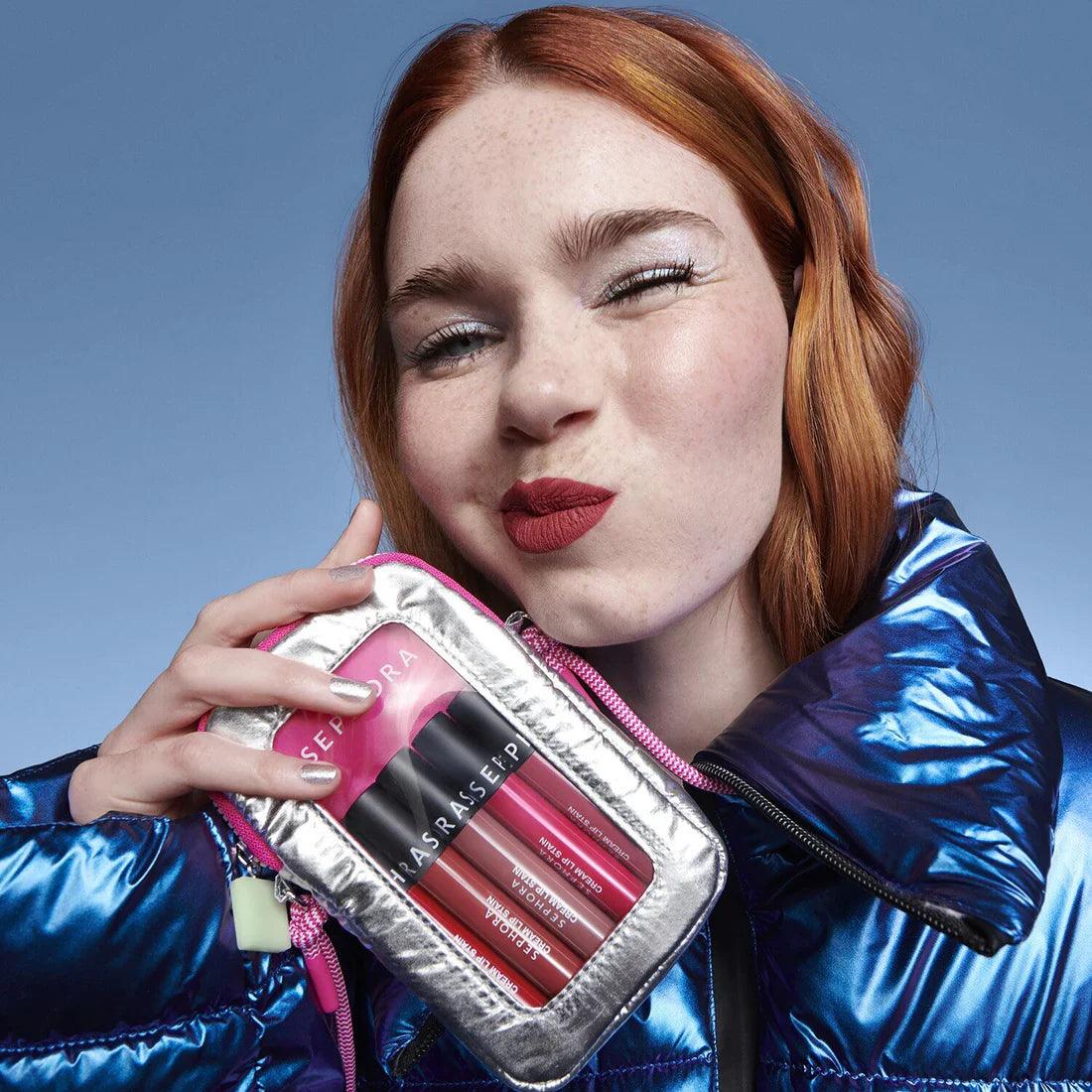 Sephora | Moving Lights - No Transfer Cream Lip Stain Velvety Red Kit