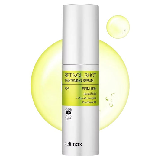 “Celimax The Vita A Retinol Shot Tightening Serum 30ml – 0.1% pure retinol face serum with peptides for smoother-looking skin and pores available in Pakistan”