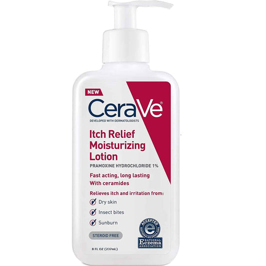 Buy CeraVe Itch Relief Lotion at best price in Pakistan – fast-acting anti-itch lotion for dry and sensitive skin, available online
