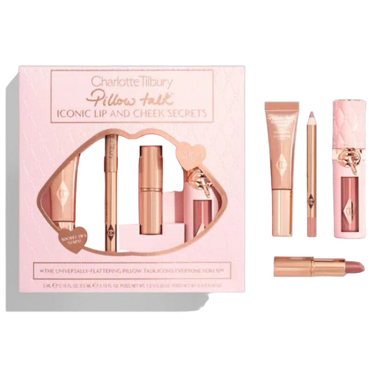 Charlotte Tilbury Pillow Talk Iconic Lip and Cheek Secrets Set in Pakistan for the perfect nude-pink makeup look