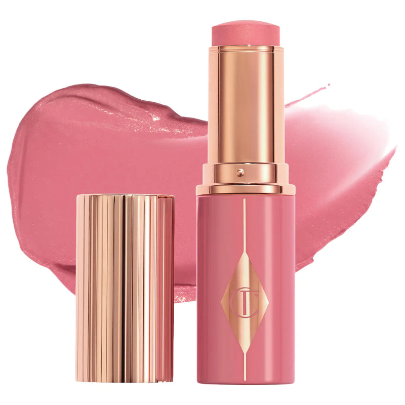 "Buy Charlotte Tilbury Unreal Lip + Cheek Glow Blush Stick in Pakistan – creamy, hydrating 2-in-1 blush and lip tint for a dewy, radiant, and natural-looking glow."