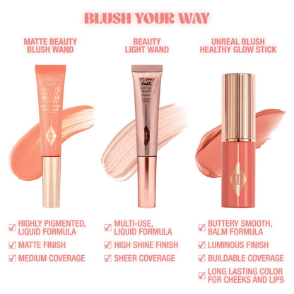 Charlotte Tilbury | Unreal Lip + Cheek Glow Blush Stick with Hyaluronic Acid