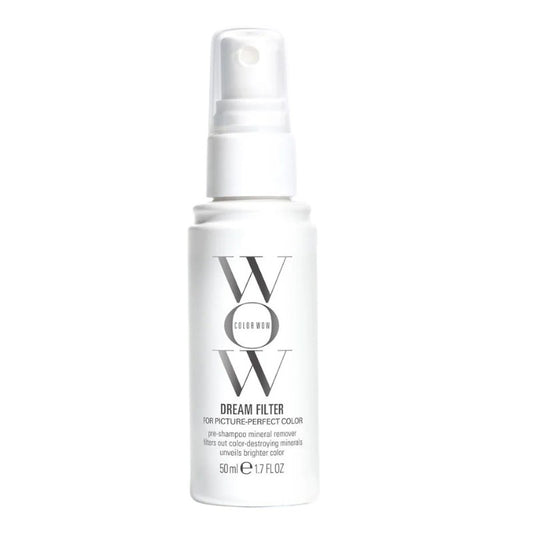 ColorWow Dream Filter for Picture-Perfect Color – lightweight pre-shampoo spray that removes minerals and buildup to brighten and protect color-treated hair, available online in Pakistan