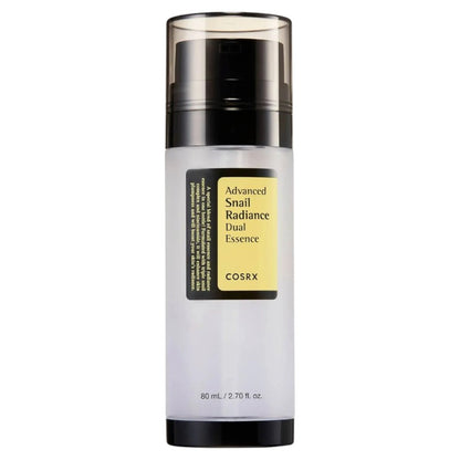 Cosrx Advanced Snail Radiance Dual Essence – Korean snail mucin and brightening essence for hydration, acne scars, and radiant glowing skin in Pakistan