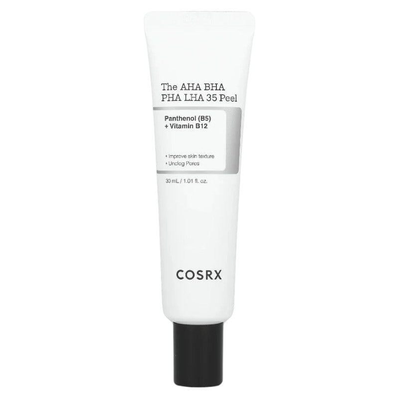 : Cosrx The AHA BHA PHA LHA 35 Peel – Korean exfoliating peel with AHA, BHA, PHA, and LHA for removing dead skin, unclogging pores, brightening, and smooth glowing skin in Pakistan