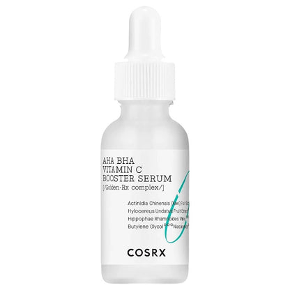Cosrx AHA/BHA Vitamin C Booster Serum – Korean high-strength serum with AHA, BHA, and Vitamin C for brightening, acne control, even skin tone, and glowing skin in Pakistan
