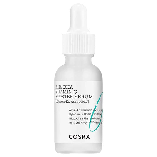 Cosrx AHA/BHA Vitamin C Booster Serum – Korean high-strength serum with AHA, BHA, and Vitamin C for brightening, acne control, even skin tone, and glowing skin in Pakistan