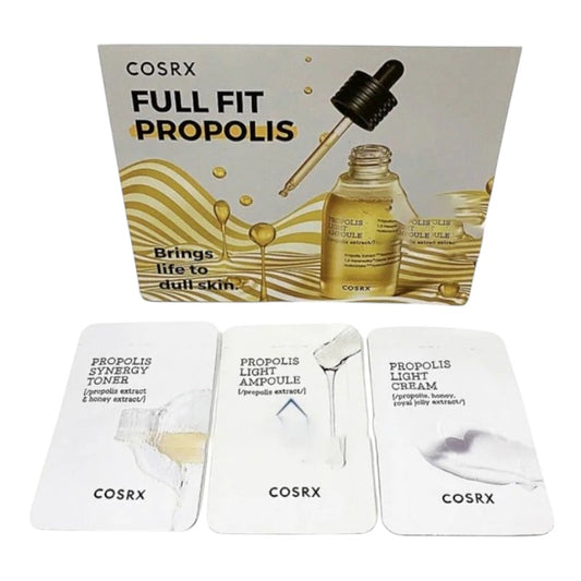 Cosrx Full Fit Propolis Essential 3 Piece Trial Set – Korean skincare trial set with propolis for hydration, soothing, and glowing skin in Pakistan
