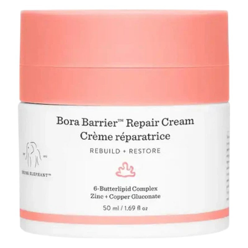 "Buy Drunk Elephant Bora Barrier Rich Repair Cream in Pakistan – original ultra-rich face cream that deeply nourishes, restores the skin barrier, and repairs dry, damaged skin."