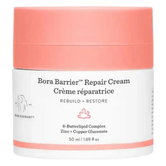"Buy Drunk Elephant Bora Barrier Rich Repair Cream in Pakistan – original ultra-rich face cream that deeply nourishes, restores the skin barrier, and repairs dry, damaged skin."