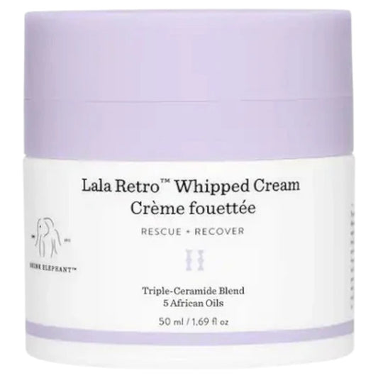 "Buy Drunk Elephant Lala Retro Whipped Cream 50ml in Pakistan – original rich whipped moisturizer that deeply hydrates, restores skin barrier, and nourishes dry skin."
